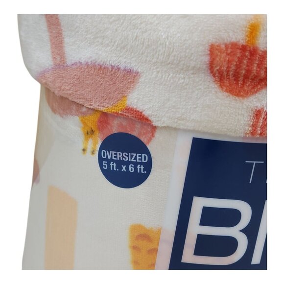 The Big One Oversized Plush Throw Blanket 5ft x 6ft Up Mushroom Fall Snail - Picture 6 of 9